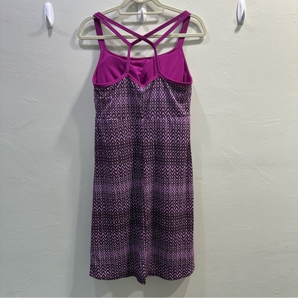 Prana Cora Ikat Tank Dress Violet Sol Purple Built In Bra Medium - Picture 3 of 8